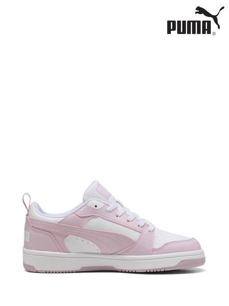Puma cream white Mens Rebound V6 Low Sneakers Trainers (F76567) | €69