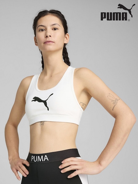 Puma White Womens 4KEEPS Bra (F76582) | €33