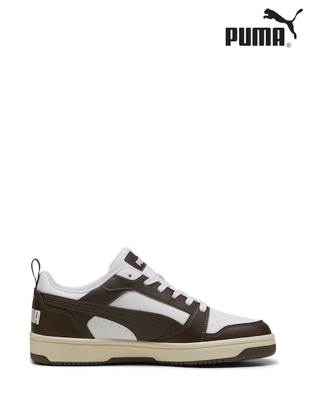 Puma perl whit Mens Rebound V6 Low Sneakers Trainers (F76592) | €69