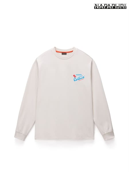 Napapijri Cream Fiemme Long Sleeve T-Shirt (F76668) | 272 QAR