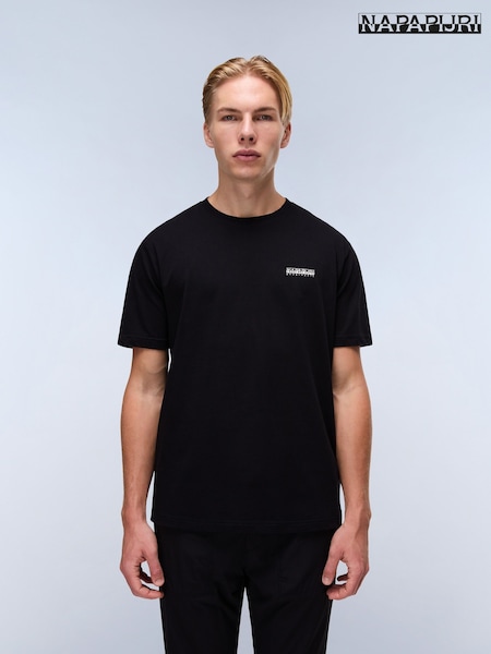 Napapijri Guide Short Sleeve Black T-Shirt (F76669) | 182 QAR