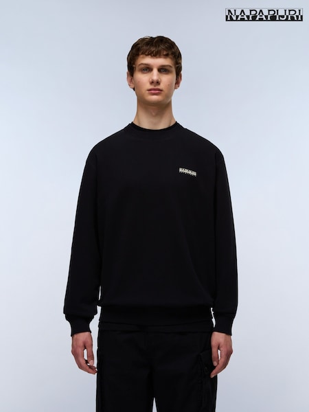 Napapijri Small Box Crew Neck Black Sweatshirt (F76682) | €77