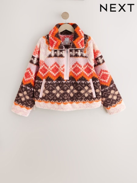 Alaranjado - Borg Half Zip Fleece (F76696) | R$ 305