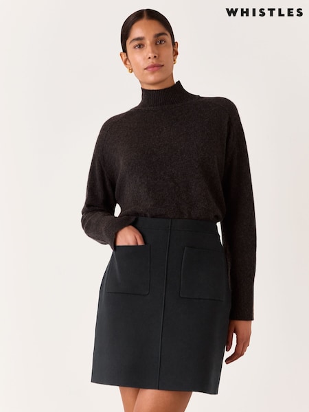 Whistles Patch Pocket Knitted 100% Cotton Skirt (F76757) | ‏448‏₪
