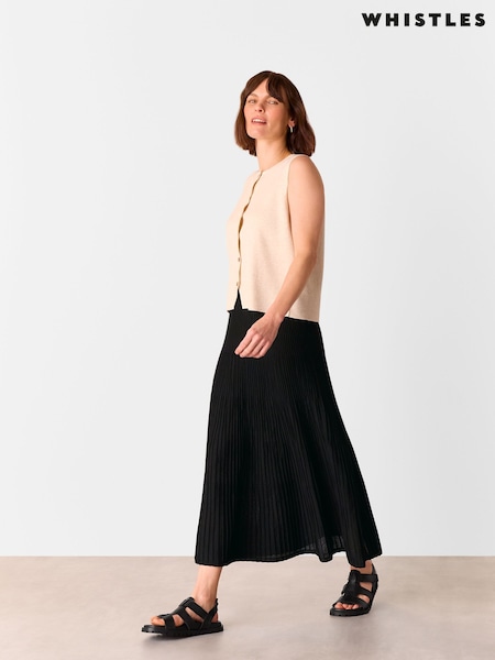 Whistles Knitted Pleated Skirt (F76772) | ‏498‏₪