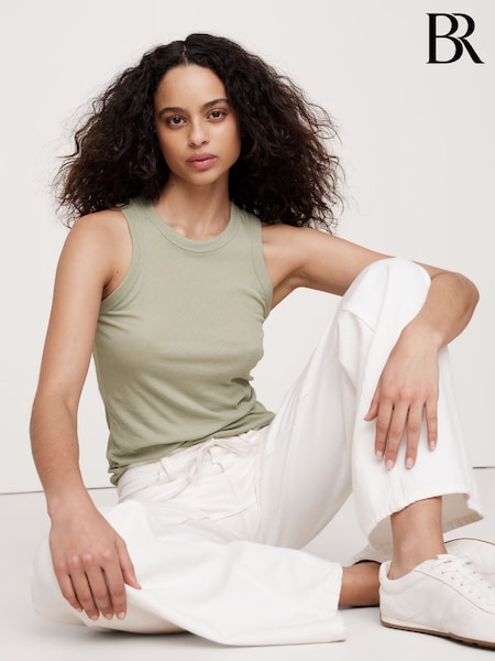 Banana Republic Green Lightweight Cotton Tank Top (F76799) | €31