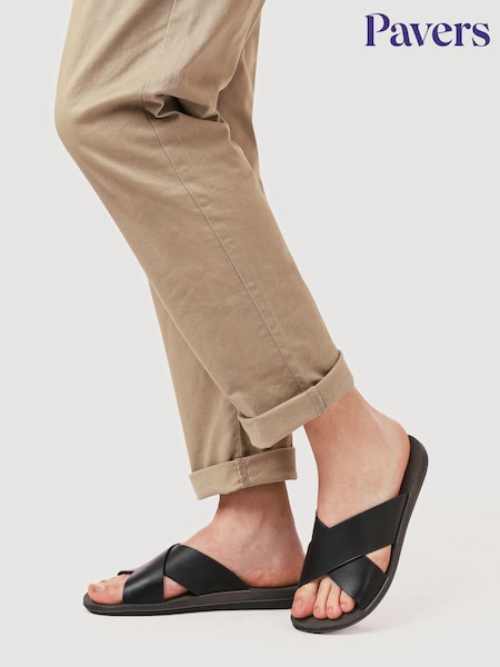 Pavers Black Gents Casual Sandals (F76809) | €38