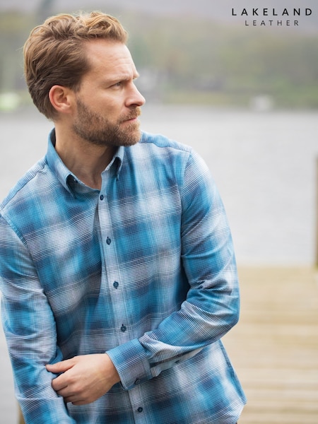 Кобальтово-синій - Сорочки Lakeland Clothing Windermere 100% Cotton (F76889) | 3 304 грн