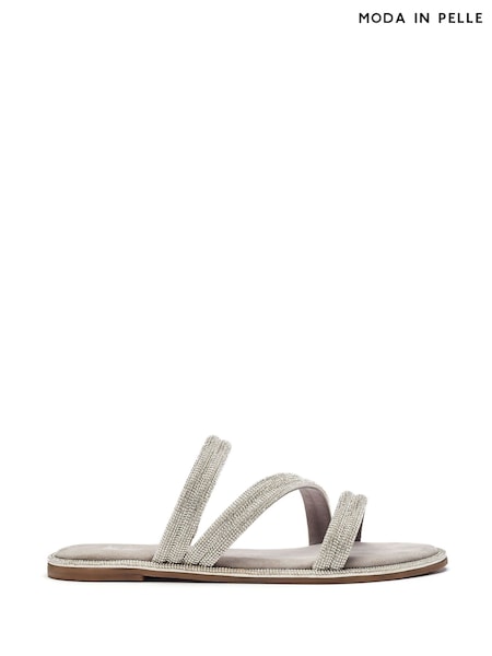 Moda in Pelle LILYVALLEY ELASTIC GLITZ STRAPPY FLAT SANDAL (F76914) | ₪297