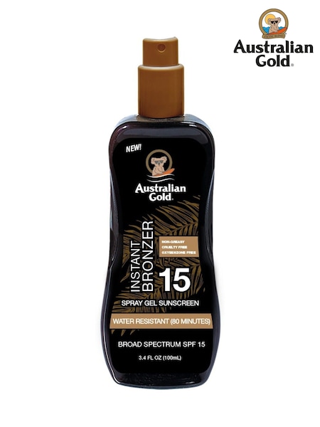 Australian Gold SPF 15 Instant Bronzer Spray Gel Suncream 100ml (F76929) | €16
