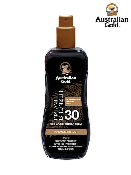 Australian Gold SPF 30 Instant Bronzer Spray Gel Suncream 100ml (F76930) | €16