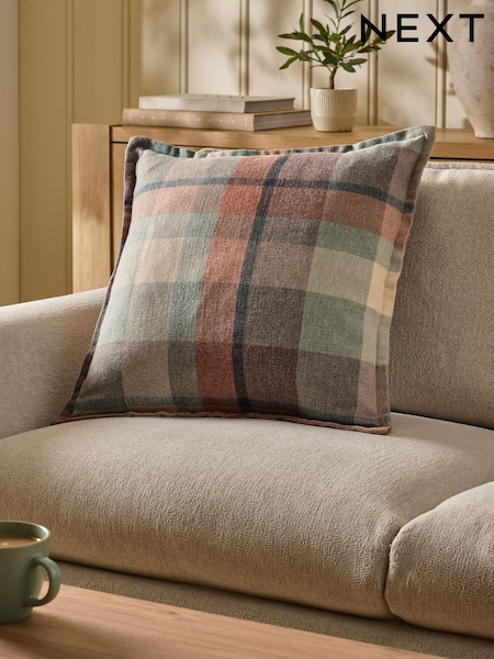 Blue 50 x 50cm Check Cushion (F77017) | 88 QAR