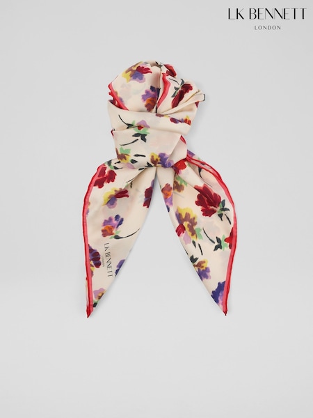 Lk Bennett Rosetta Multi Silk Floral Scarf (F77067) | kr2 510