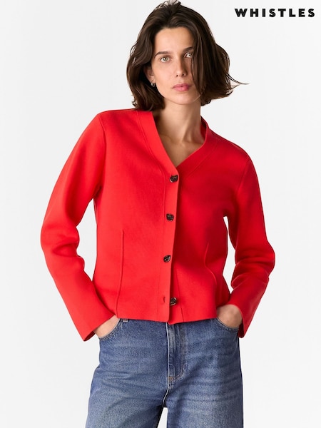 Whistles Seam Detail 100% Cotton Cardigan (F77097) | € 157