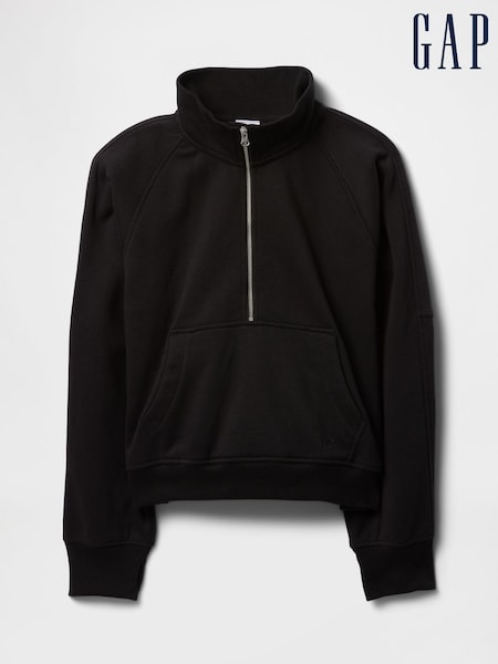 Gap Black Scuba Half-Zip Pullover (4-13yrs) (F77150) | kr428