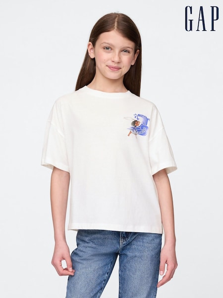 Gap White Disney Moana Graphic T-Shirt (4-13yrs) (F77158) | €23
