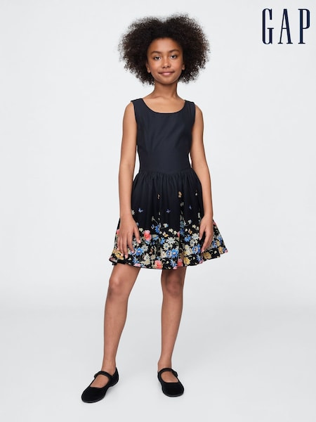 Gap Linen-Cotton Floral Dress (4-13yrs). (F77164) | €55