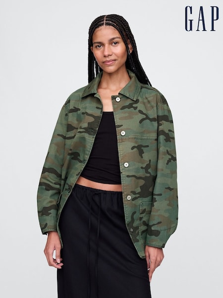 Gap Green Camo Chore Jacket (F77188) | €150