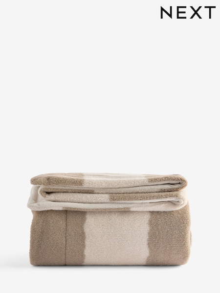 Natural Stripe Fleece Throw (F77194) | €35 - €51