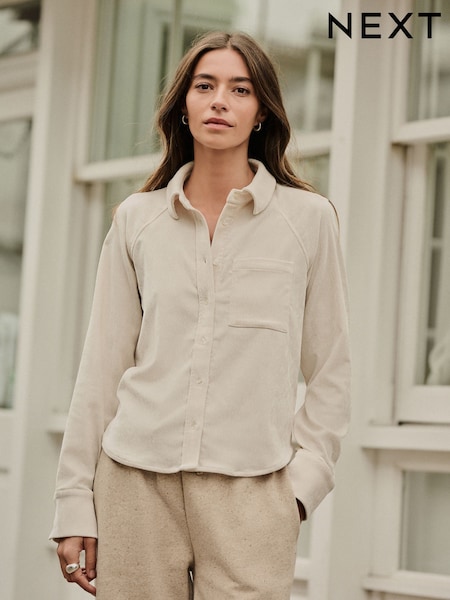 Ecru - Soft Brushed Long Sleeve Shirt (F77204) | R$ 345