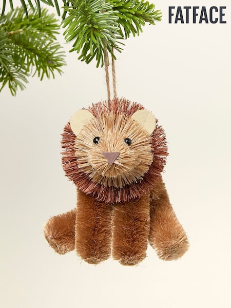 FatFace Yellow Lion Brush Christmas Decoration (F77283) | € 14