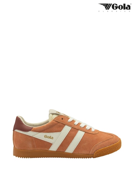 Gola Orange Ladies Elan Suede Lace-Up Trainers (F77313) | ₪453