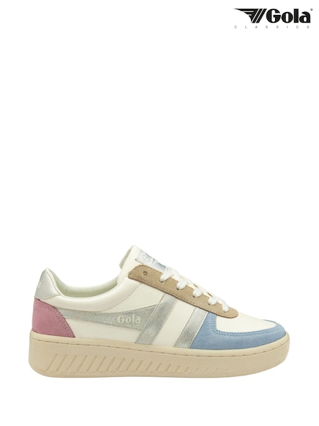 Gola White Ladies Grandslam Quadrant Lace-Up Trainers (F77321) | ₪427