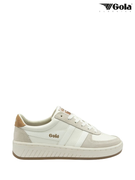 Gola White Ladies Grandslam '88 Lace-Up Trainers (F77339) | ₪427