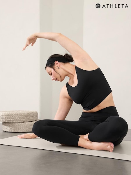 Athleta Black Transcend V-Neck Crop Bra A-C (F77354) | €64