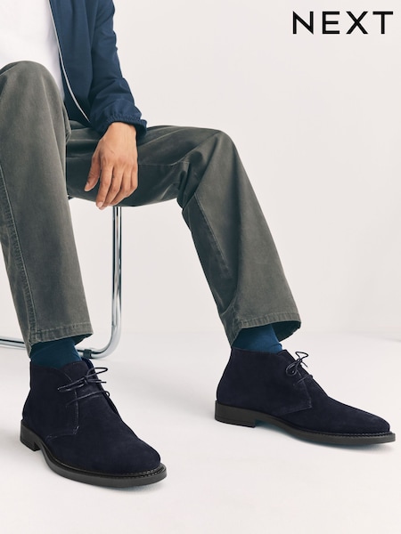 Navy Smart Suede Chukka Boots (F77458) | €67