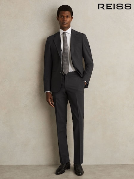 Grau - Reiss Promise Slim-Fit Wool-Blend Suit Trousers (F77532) | 196 €