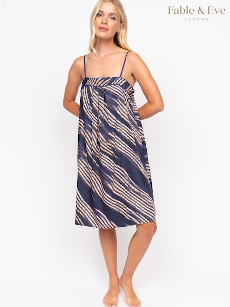 Fable and Eve Blue Strappy Short Nightdress (F77582) | ₪251