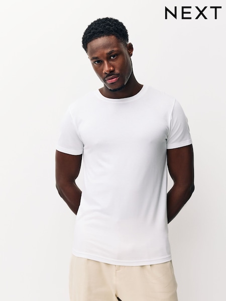 Branco - Signature TENCEL™ Lyocell T-Shirts 2 Pack (F77750) | R$ 240