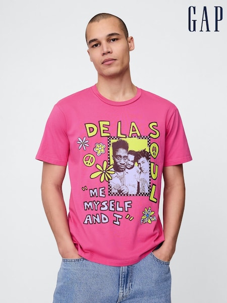 Gap Pink De La Soul Graphic Short Sleeve T-Shirt (F77760) | €57