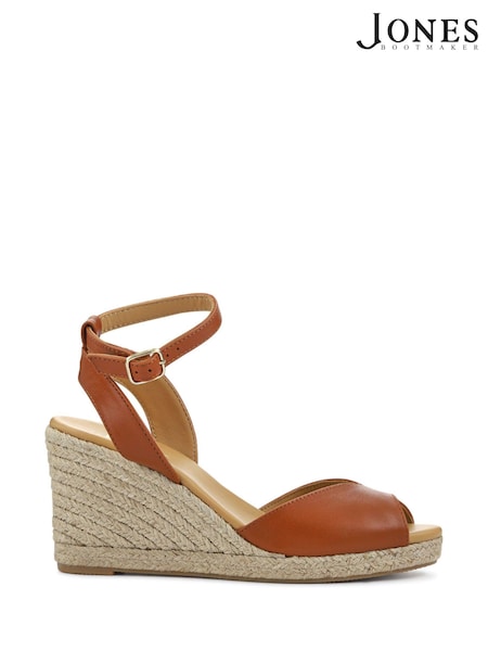 Jones Bootmaker Leather Wedge Heeled Sandals (F77769) | $142