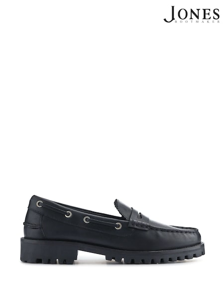 Jones Bootmaker Miuccia Leather Black Moccasins (F77775) | € 104