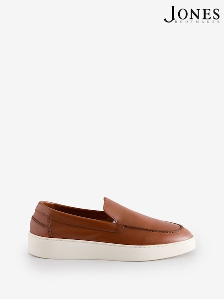 Jones Bootmaker Blue Quade Smart Leather Slip-On Shoes (F77783) | €131
