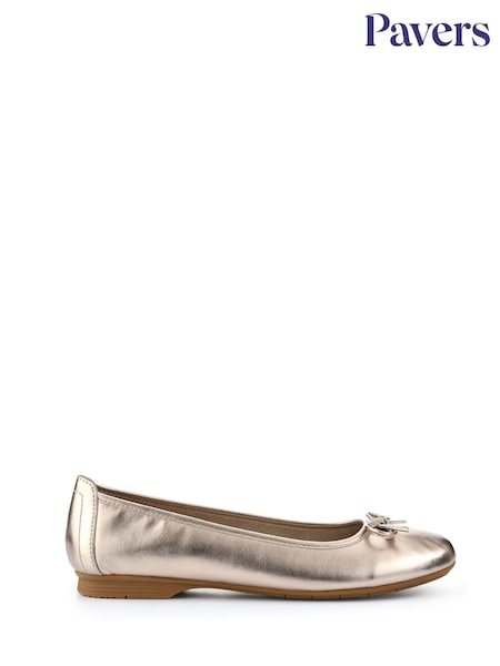 Pavers Gold Grippy Heeled Shoes (F77788) | ₪151