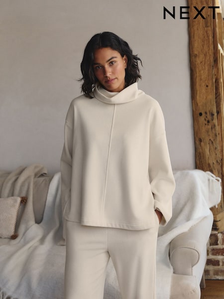 Cream Cosy Cord Cowel Neck Jumper (F77825) | €34