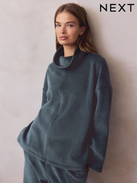 Blue Cosy Cord Cowl Neck Jumper (F77826) | €45