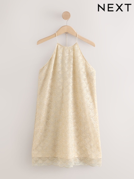 Tabitha Simmons X Champaign Gold - Mini Beaded Flapper Halterneck Dress (F77868) | € 178