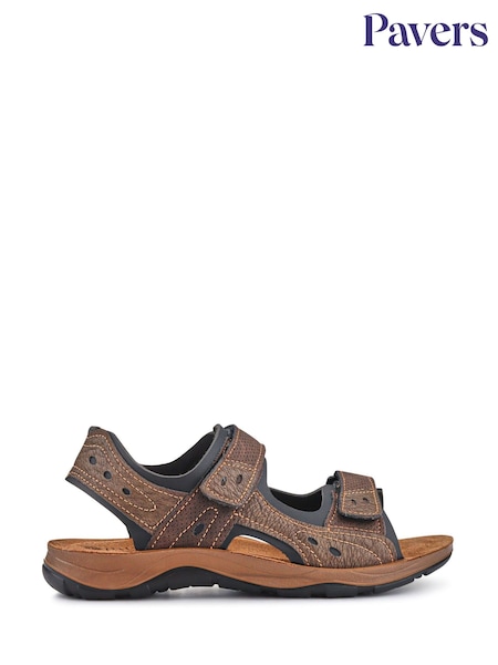 Pavers Brown Gents Casual Sandals (F77892) | AZN 88