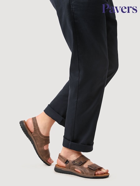Pavers Brown Gents Casual Sandals (F77904) | ₪151