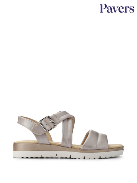 Silber - Pavers Cushioned Buckle Up Sandals (F77907) | 54 €