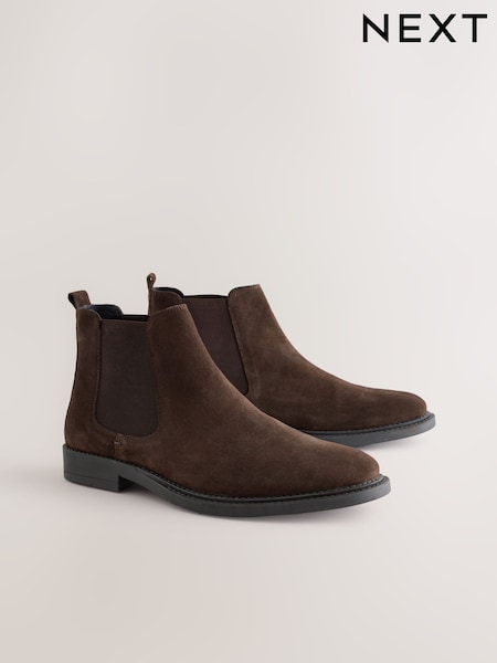 Brown Smart Suede Chelsea Boots (F77946) | €77