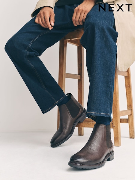 Brown Leather Chelsea Boots (F77948) | €90