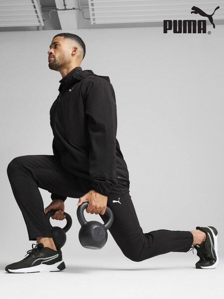 Puma Black Mens Tad Tech Woven Full Zip Training Jacket (F77984) | €73