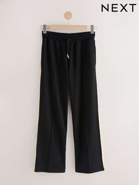 Black/Neutral Slinky Wide Leg Side Stripe Track Trousers (F78137) | €49.50