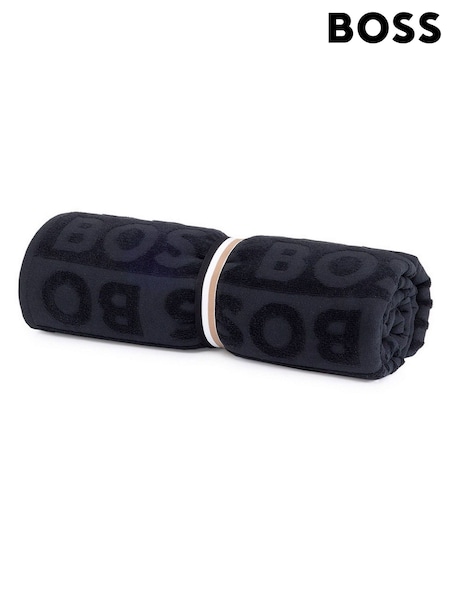 BOSS Home Black Font Beach Towel (F78182) | €68