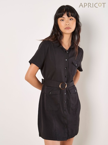 Apricot Black Buckle Cargo Dress (F78309) | €63